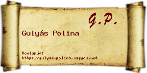 Gulyás Polina névjegykártya