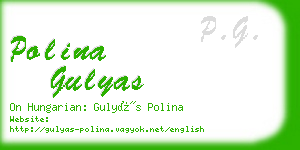 polina gulyas business card